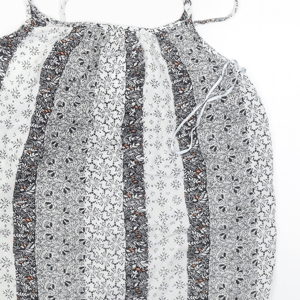 Primark Womens White Floral  Camisole Blouse Size 8
