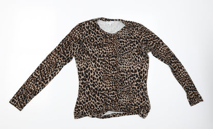 Womens UK Size 12 Warehouse Brown Basic Blouse