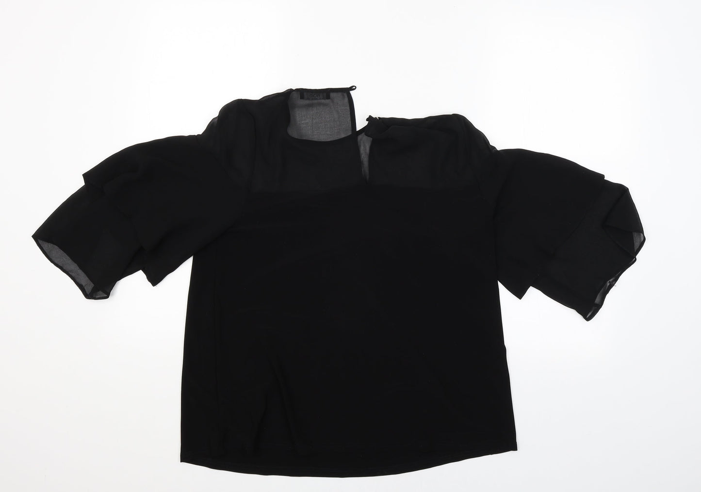Womens UK Size 12 Wallis Black Basic Blouse