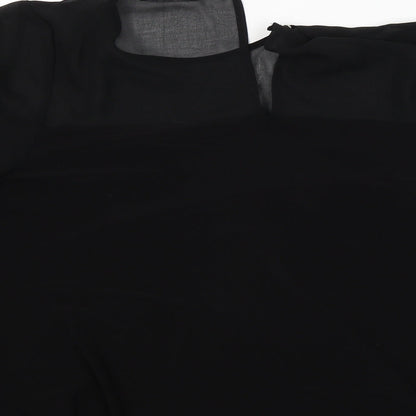 Womens UK Size 12 Wallis Black Basic Blouse