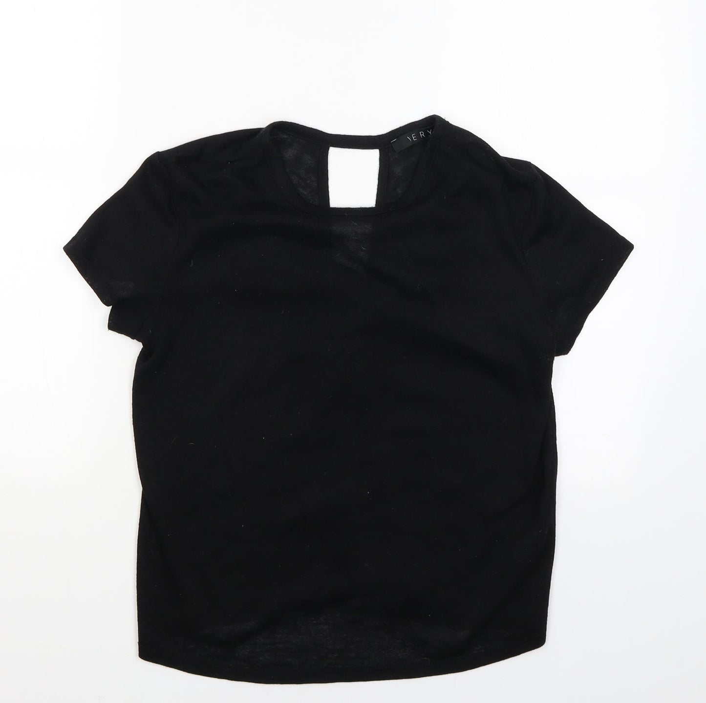 Womens UK Size 12 Very Black Basic Blouse