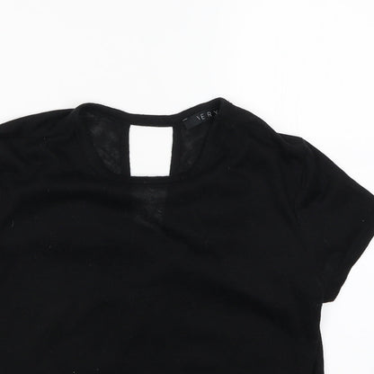 Womens UK Size 12 Very Black Basic Blouse