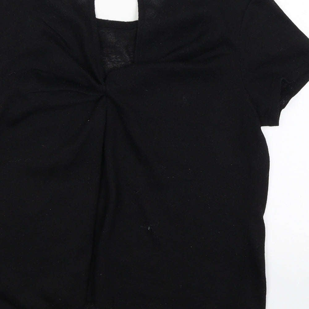Womens UK Size 12 Very Black Basic Blouse