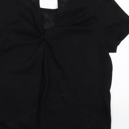 Womens UK Size 12 Very Black Basic Blouse