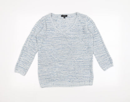 Womens UK Size 10 Caroll Blue Pullover Jumper