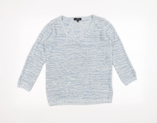 Womens UK Size 10 Caroll Blue Pullover Jumper
