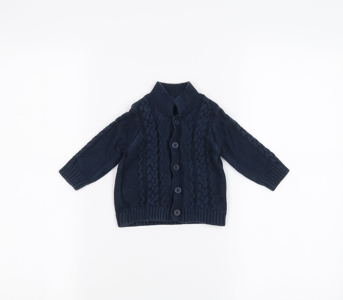 Additional front view of Matalan Baby Blue Jacket, size 3-6, Months
