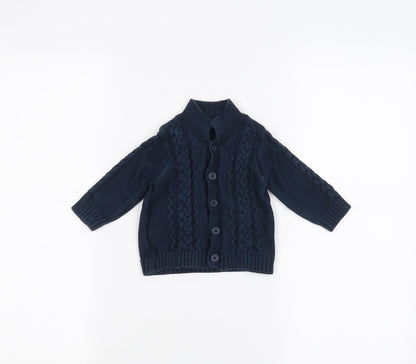 Additional front view of Matalan Baby Blue Jacket, size 3-6, Months