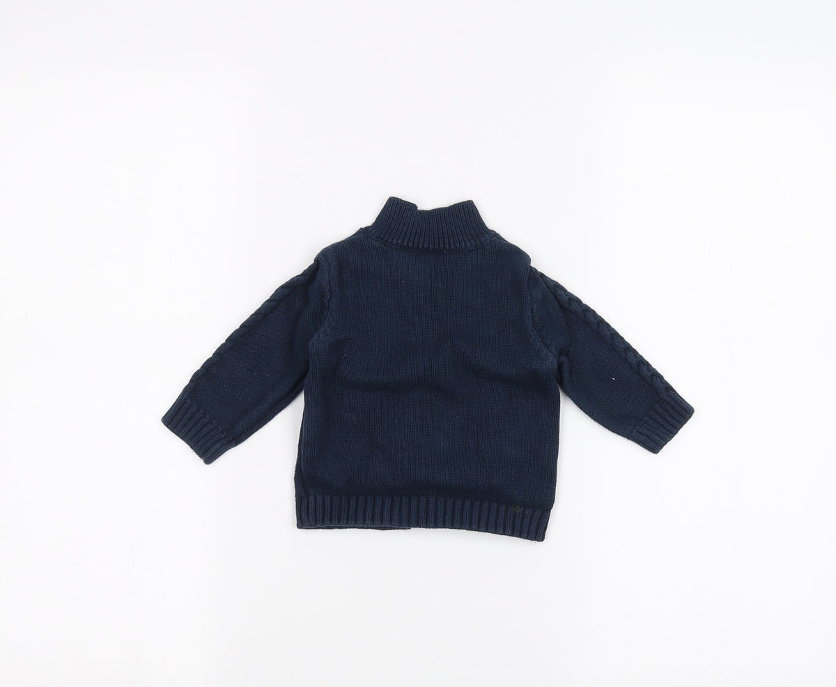 Back view of Matalan Baby Blue Jacket, size 3-6, Months