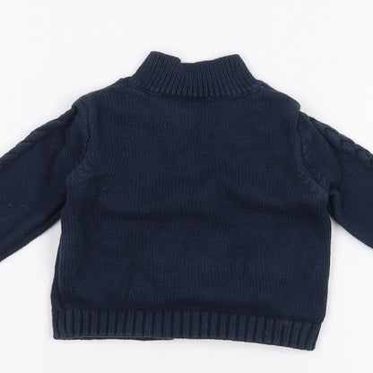 Brand and care label for Matalan Baby Blue Jacket, size 3-6, Months