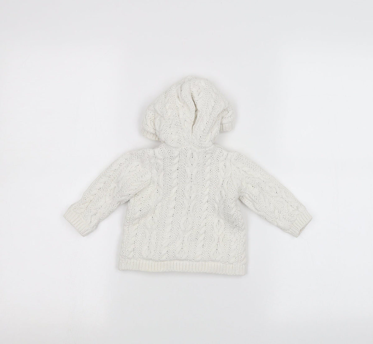 Back view of Tu Baby White Jacket, size 3-6, Months