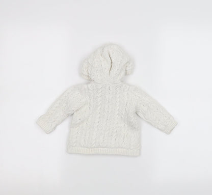 Back view of Tu Baby White Jacket, size 3-6, Months
