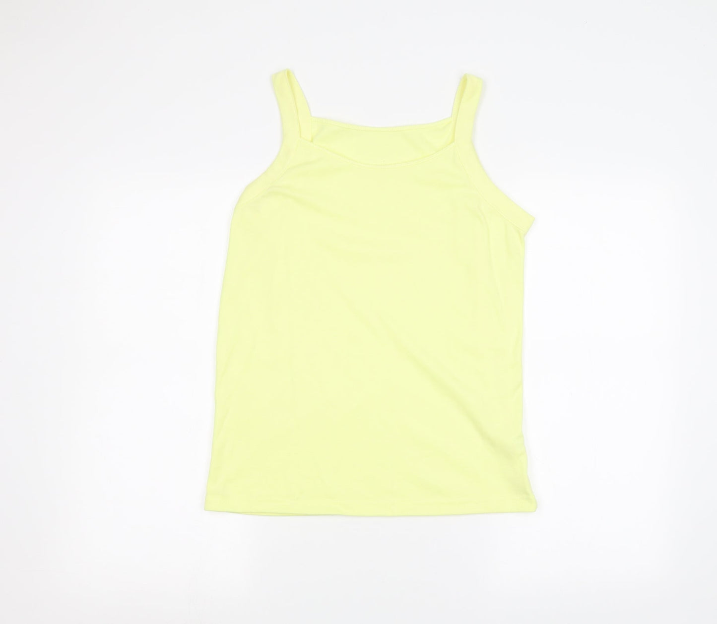 Womens UK Size M BM Yellow Basic Tank