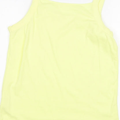 Womens UK Size M BM Yellow Basic Tank