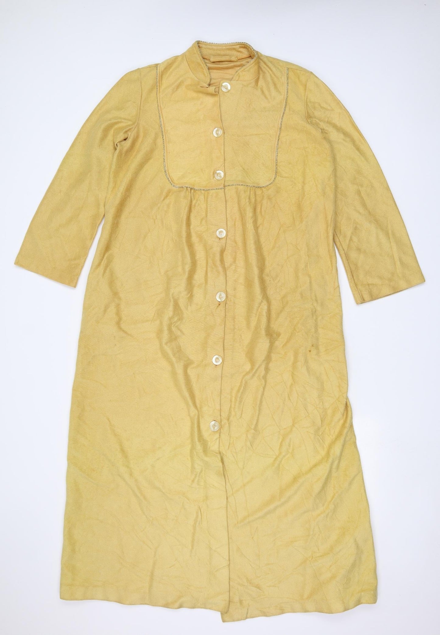 Womens UK Size 16 Preworn Yellow Overcoat