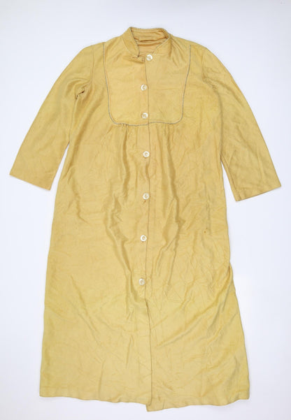 Womens UK Size 16 Preworn Yellow Overcoat