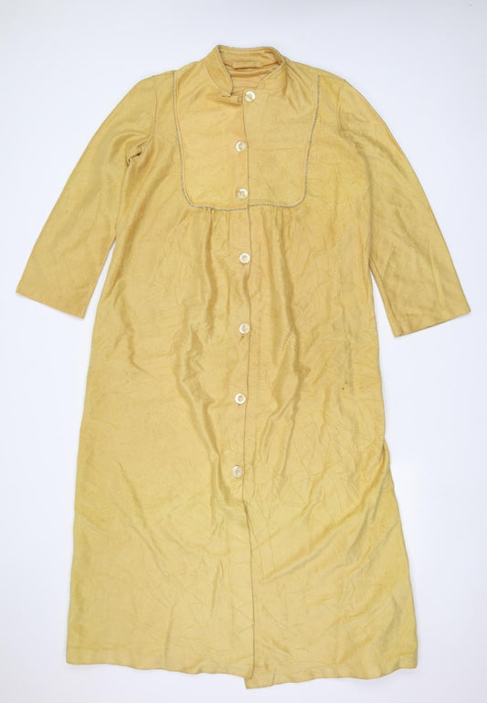 Womens UK Size 16 Preworn Yellow Overcoat