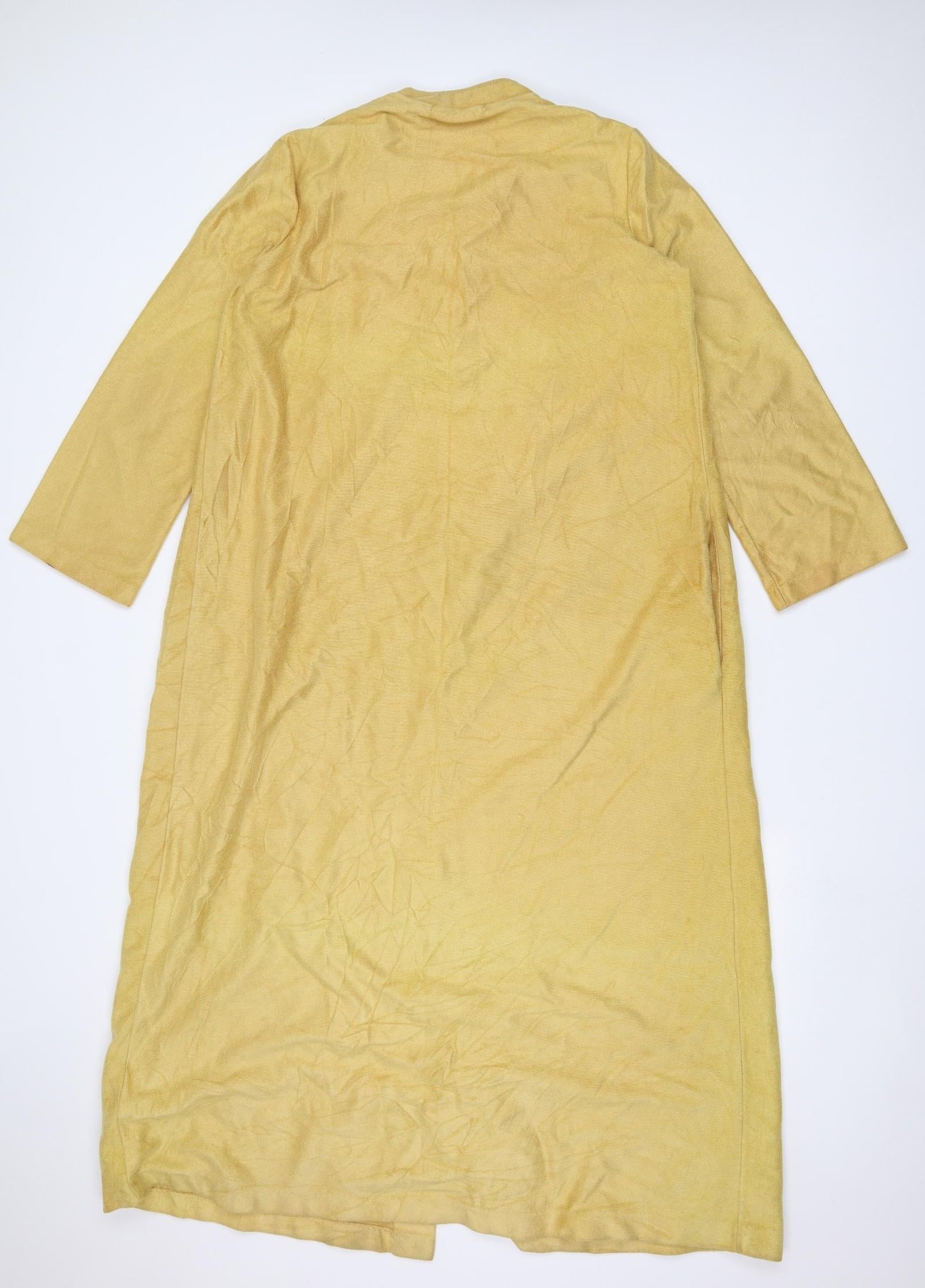 Womens UK Size 16 Preworn Yellow Overcoat