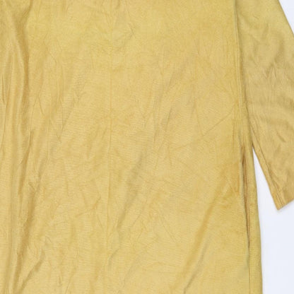 Womens UK Size 16 Preworn Yellow Overcoat