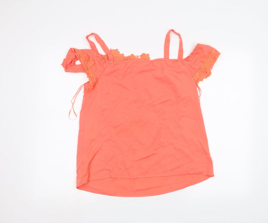 Womens UK Size 14 Oasis Pink Basic T-Shirt