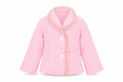 Front view of Jean Bourget girls’ pink jacket, size 3, years