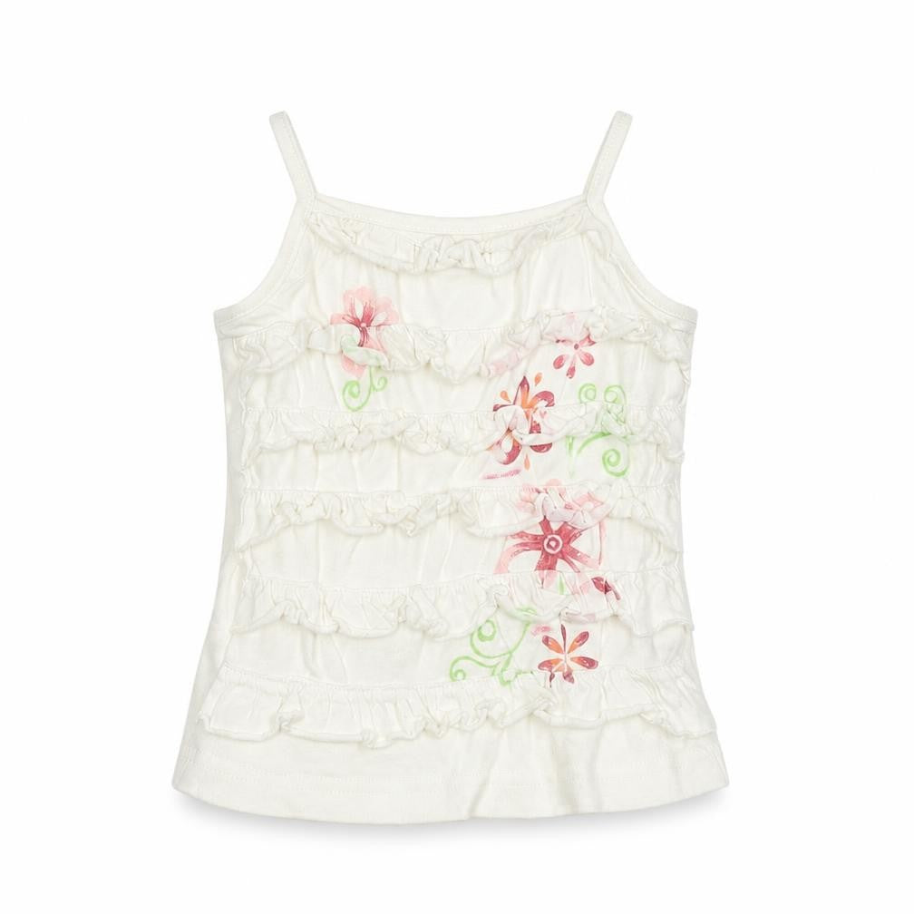 Front view of Cherokee Baby White Basic Tank, size 12-18, Months