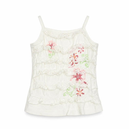 Front view of Cherokee Baby White Basic Tank, size 12-18, Months
