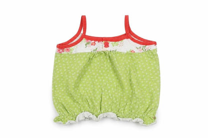 Front view of Adams Baby Baby Green Polka Dot Basic T-Shirt, size 12-18, Months