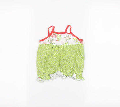 Adams Baby Baby Green Polka Dot  Basic T-Shirt Size 12-18 Months