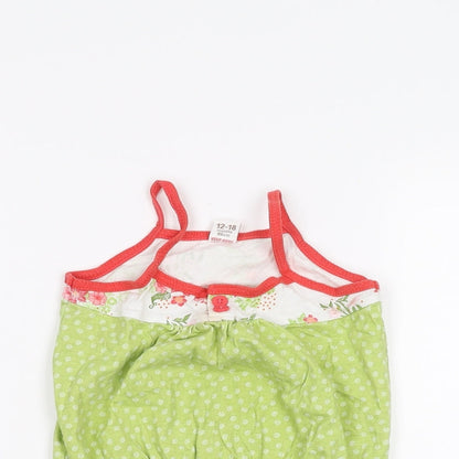 Adams Baby Baby Green Polka Dot  Basic T-Shirt Size 12-18 Months