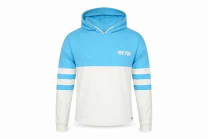 Popular Mens Blue Striped  Pullover Hoodie Size S