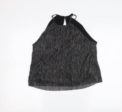 Womens UK Size 14 H&M Black Basic T-Shirt