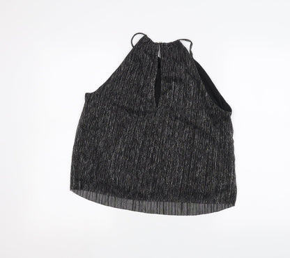 Womens UK Size 14 H&M Black Basic T-Shirt