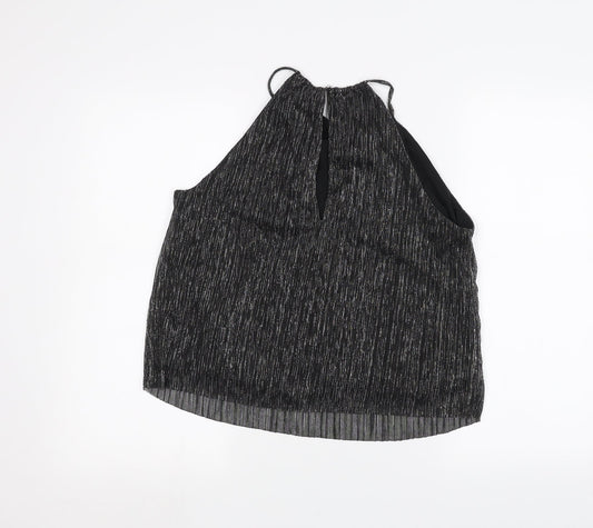 Womens UK Size 14 H&M Black Basic T-Shirt