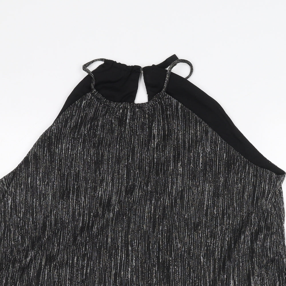 Womens UK Size 14 H&M Black Basic T-Shirt