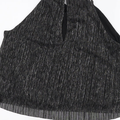 Womens UK Size 14 H&M Black Basic T-Shirt