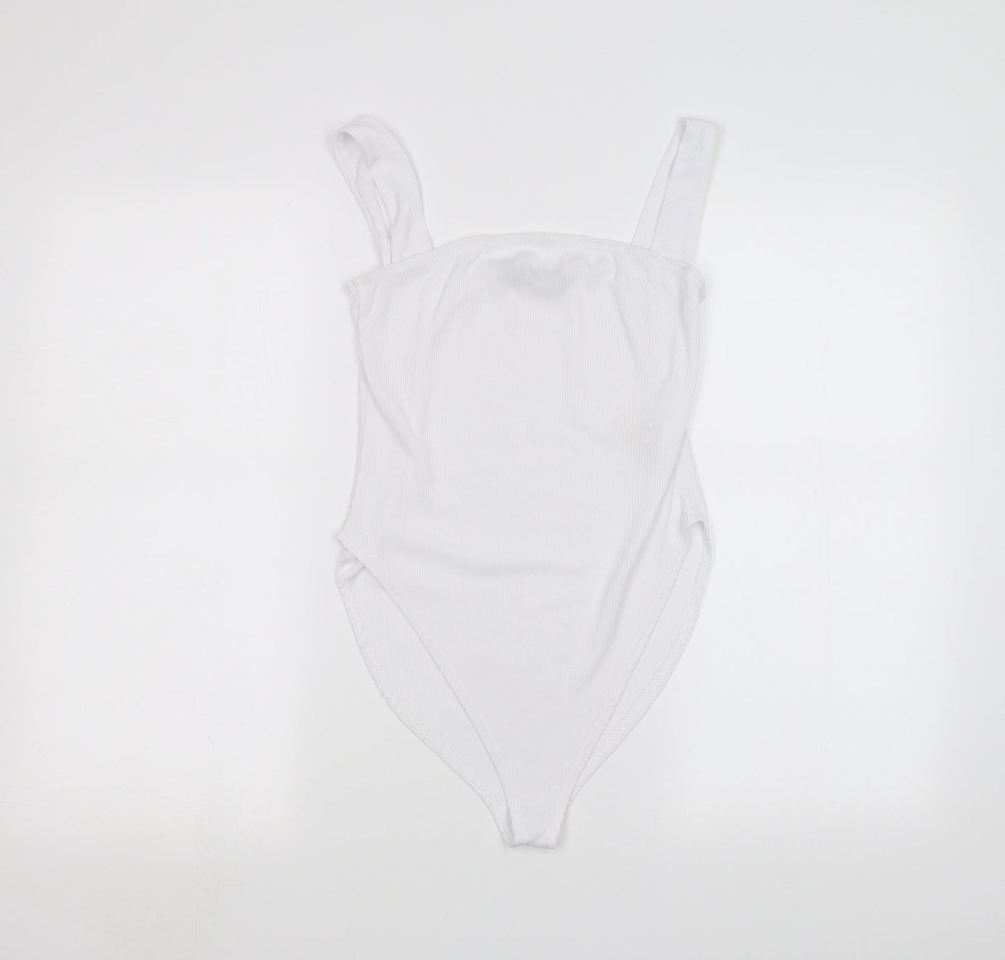 Boohoo Womens White   Bodysuit One-Piece Size 12