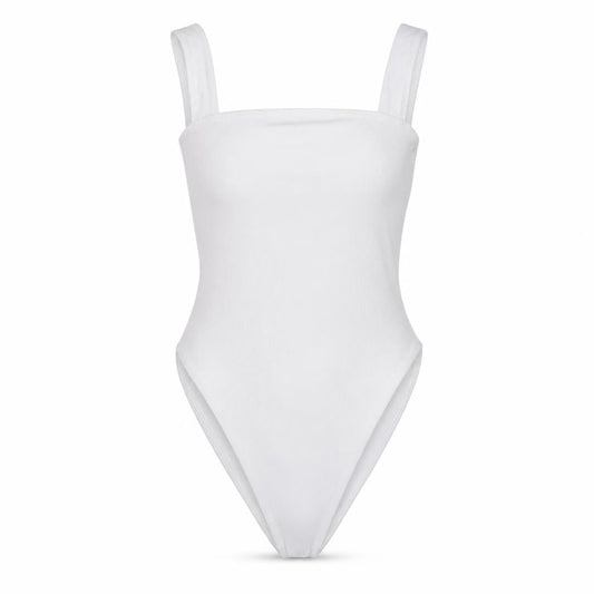 Womens UK Size 12 Boohoo One-Piece White Bodysuit