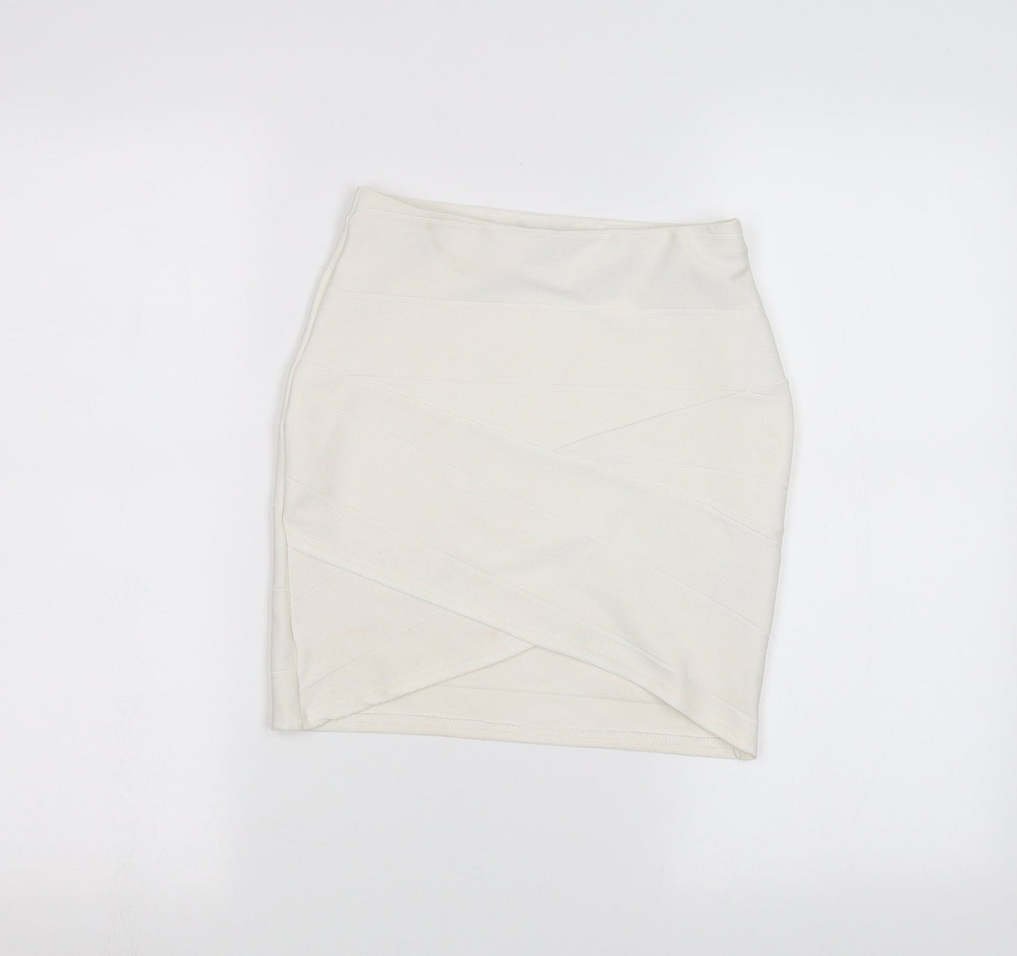 Missguided Womens White   A-Line Skirt Size 6