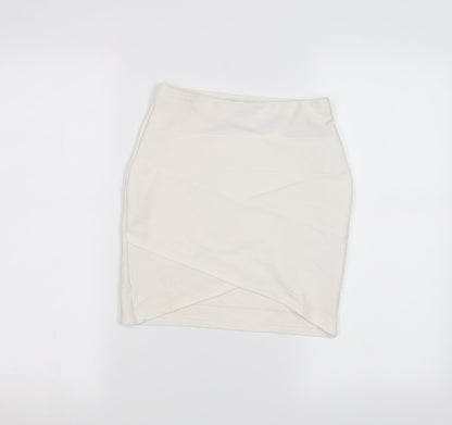 Missguided Womens White   A-Line Skirt Size 6