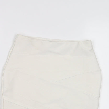 Missguided Womens White   A-Line Skirt Size 6