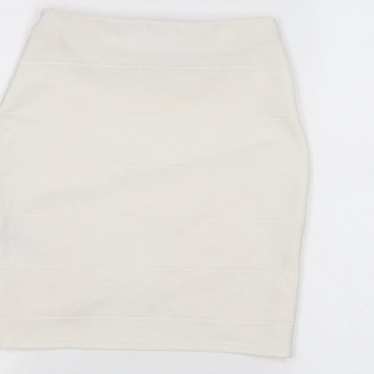Missguided Womens White   A-Line Skirt Size 6