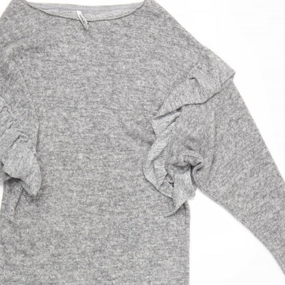 Stradivarius Womens Grey   Pullover Jumper Size S