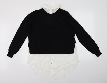 Womens UK Size M H&M Black Pullover Jumper
