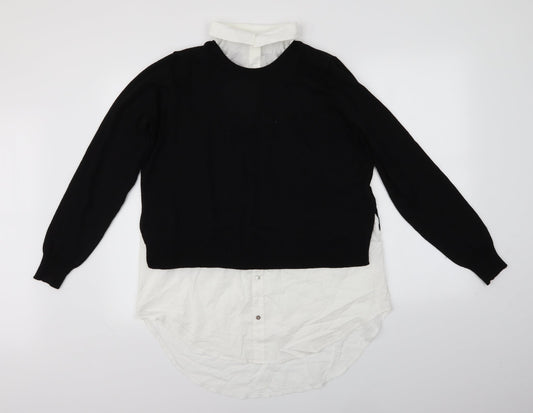 Womens UK Size M H&M Black Pullover Jumper