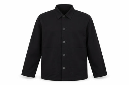 Mens UK Size 46 Preworn Black  Button-Up Long Sleeve Casual Shirt