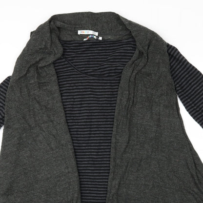 Denim Co. Womens Grey Striped  Cardigan Jumper Size 14