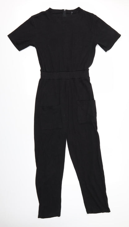 Womens UK Size  Preworn One-Piece Black Jumpsuit