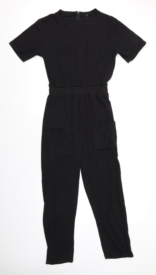 Womens UK Size  Preworn One-Piece Black Jumpsuit