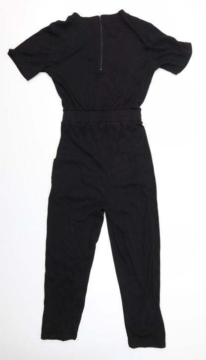 Womens UK Size  Preworn One-Piece Black Jumpsuit